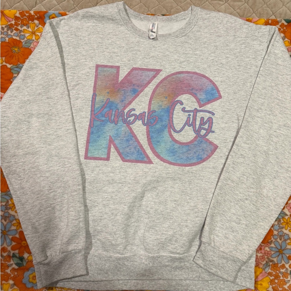 Gray Kansas City Graphic unisex sweatshirt